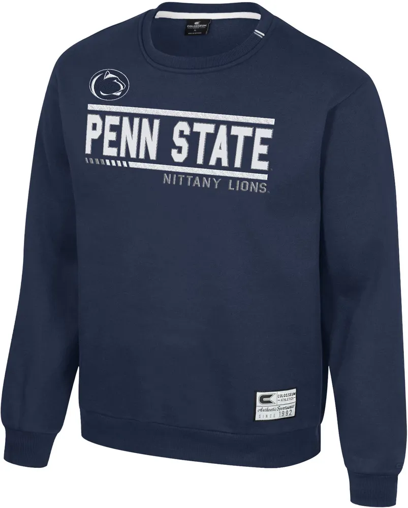 Colosseum Men's Penn State Nittany Lions Blue I'll Be Back Crewneck Sweatshirt