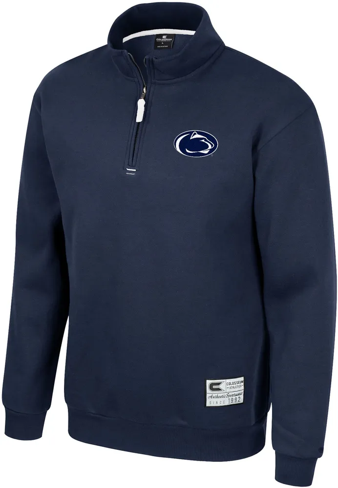 Colosseum Men's Penn State Nittany Lions Blue I'll Be Back 1/4 Zip Pullover