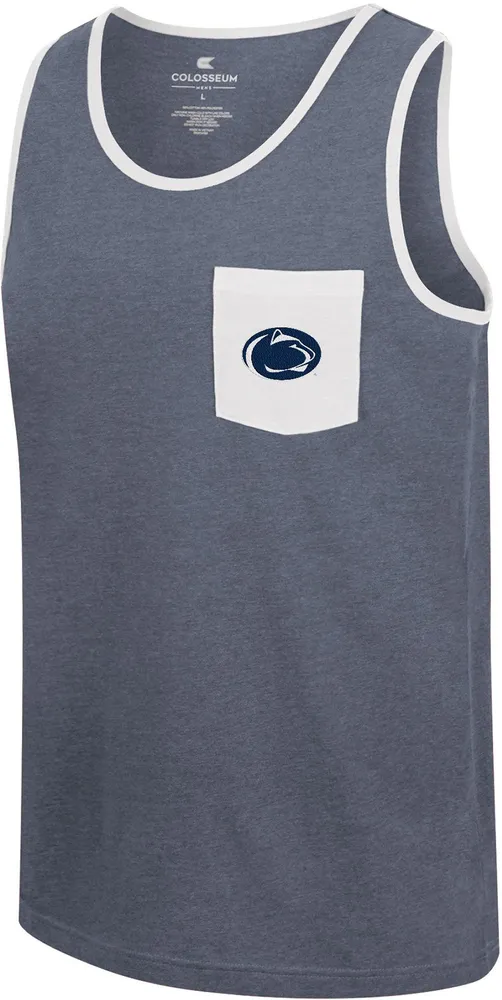 Colosseum Men's Penn State Nittany Lions Blue Rothenstein Pocket Tank Top