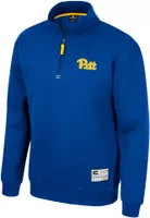 Colosseum Men's Pitt Panthers Blue I'll Be Back 1/4 Zip Pullover