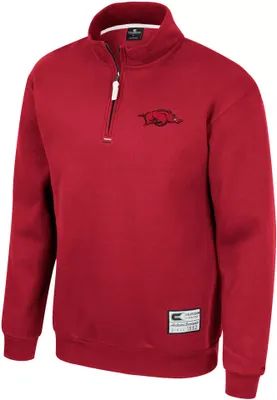 Colosseum Men's Arkansas Razorbacks Cardinal I'll Be Back 1/4 Zip Pullover