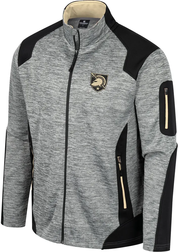 Colosseum Men's Army West Point Black Knights Grey Silberman Full-Zip Jacket