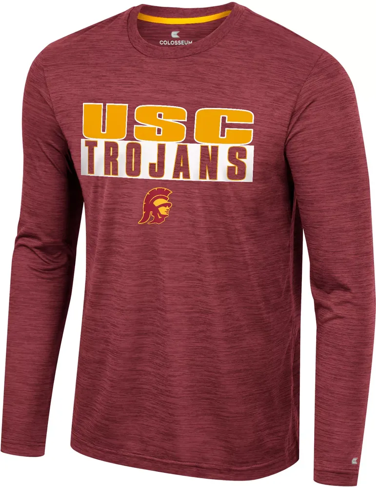 Colosseum Men's USC Trojans Crimson Positraction Long Sleeve T-Shirt