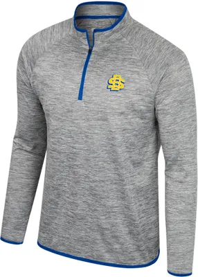 Colosseum Men's South Dakota State Jackrabbits Heather Grey 1/4 Zip Pullover