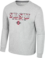 Colosseum Men's San Diego State Aztecs Heather Grey Hasta La Vista Long Sleeve T-Shirt