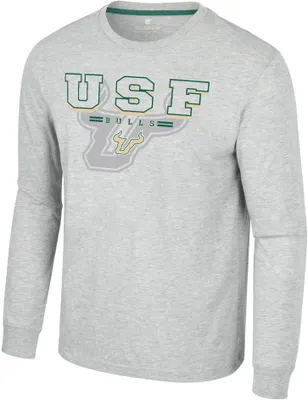 Colosseum Men's South Florida Bulls Heather Grey Hasta La Vista Long Sleeve T-Shirt