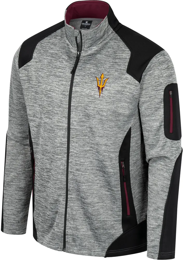 Colosseum Men's Arizona State Sun Devils Grey Silberman Full-Zip Jacket