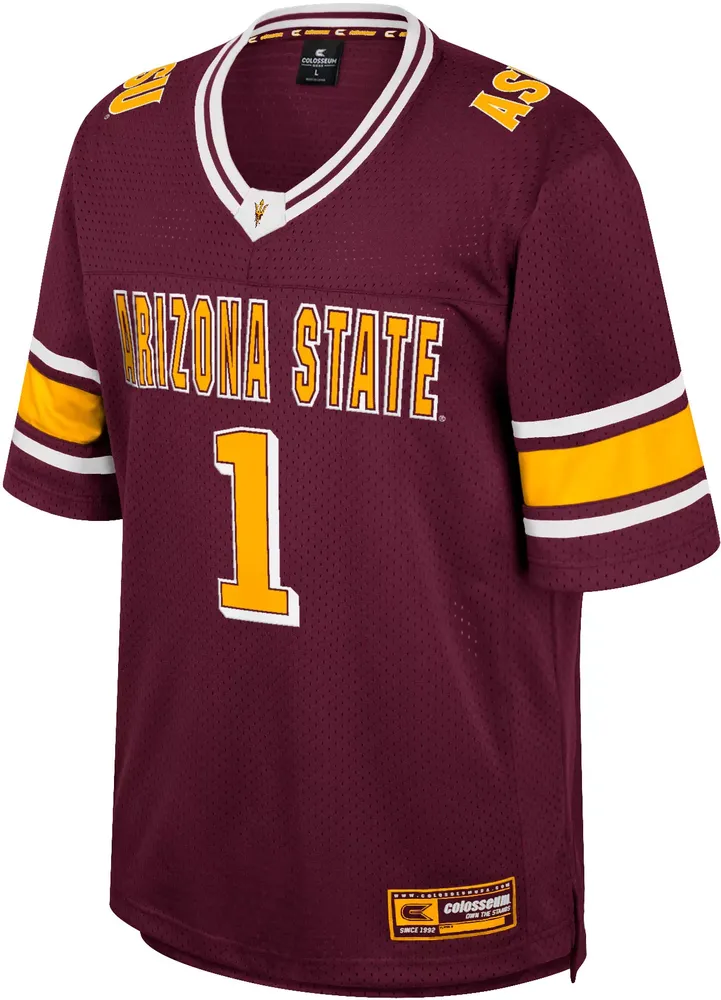 Colosseum Men's Arizona State Sun Devils Maroon Football Jersey