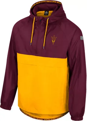 Colosseum Men's Arizona State Sun Devils Maroon 1/2 Zip Anorak Jacket