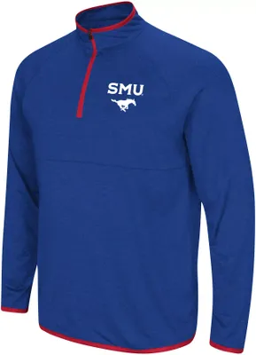 Colosseum Men's Southern Methodist Mustangs Blue 1/4 Zip Pullover