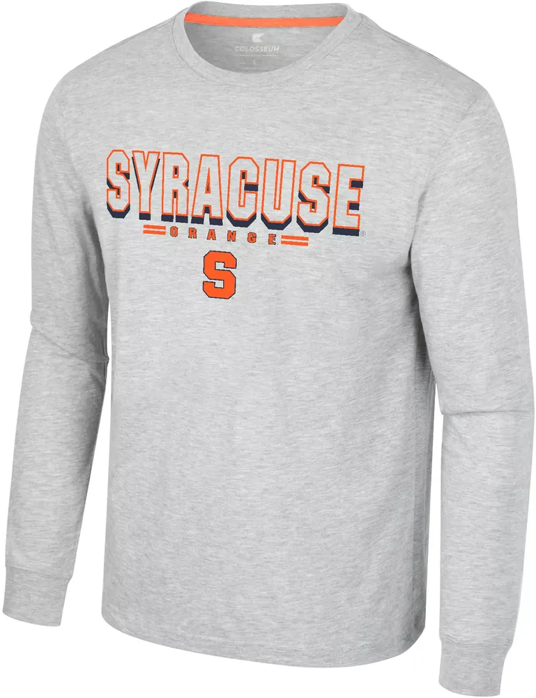 Colosseum Men's Syracuse Orange Heather Grey Hasta La Vista Long Sleeve T-Shirt