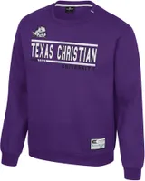 Colosseum Men's TCU Horned Frogs Purple I'll Be Back Crewneck Sweatshirt