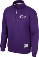 Colosseum Men's TCU Horned Frogs Purple I'll Be Back 1/4 Zip Pullover