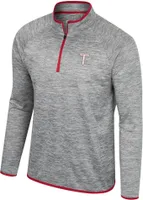 Colosseum Men's Troy Trojans Heather Grey 1/4 Zip Pullover