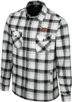 Colosseum Men's Texas Longhorns Cream Plaid Silent Majesty Full-Snap Jacket