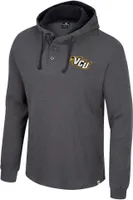 Colosseum Men's VCU Rams Charcoal Hooded Henley Sweater