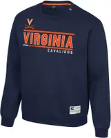 Colosseum Men's Virginia Cavaliers Blue I'll Be Back Crewneck Sweatshirt