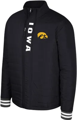 Colosseum Men's Iowa Hawkeyes Black Never Stop Full-Zip Jacket