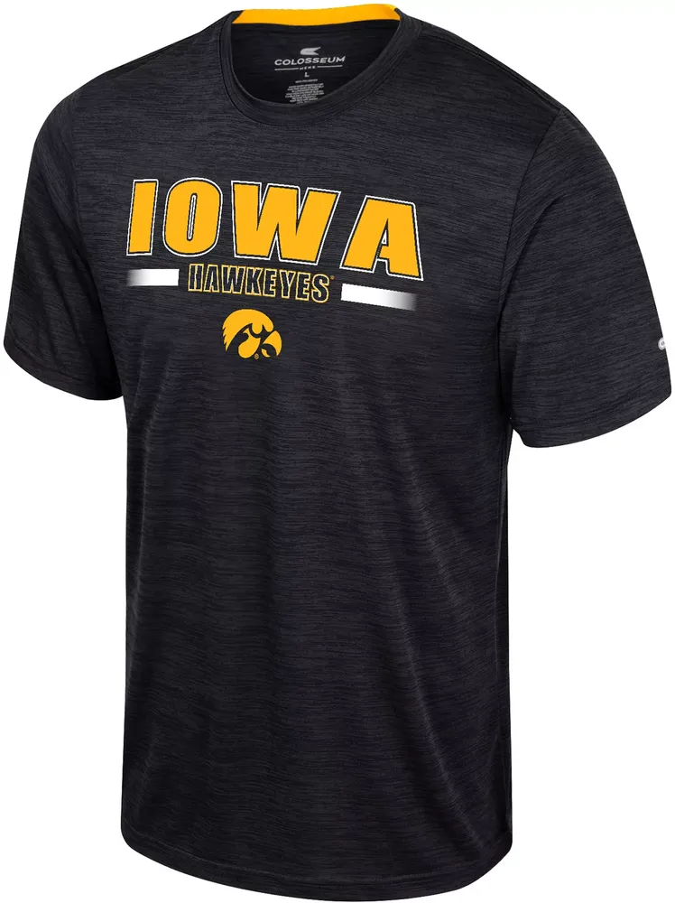 Colosseum Men's Iowa Hawkeyes Black Wright T-Shirt