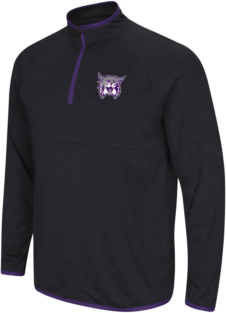 Colosseum Men's Weber State Wildcats Black 1/4 Zip Pullover