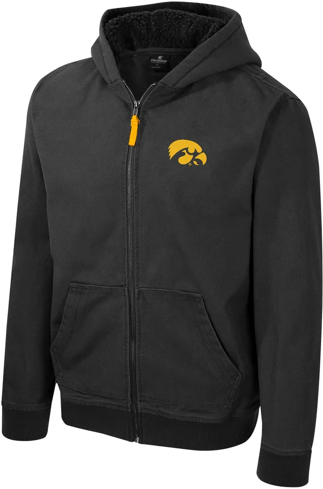 Colosseum Men's Iowa Hawkeyes Charcoal Electrocuted Full-Zip Jacket