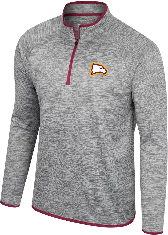 Colosseum Men's Winthrop  Eagles Heather Grey 1/4 Zip Pullover