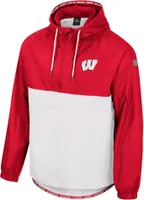 Colosseum Men's Wisconsin Badgers Red 1/2 Zip Anorak Jacket