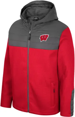 Colosseum Men's Wisconsin Badgers Red Storm Was Coming Full-Zip Jacket