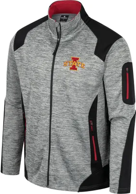 Colosseum Men's Iowa State Cyclones Grey Silberman Full-Zip Jacket