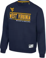 Colosseum Men's West Virginia Mountaineers Blue I'll Be Back Crewneck Sweatshirt