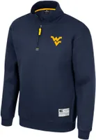 Colosseum Men's West Virginia Mountaineers Blue I'll Be Back 1/4 Zip Pullover