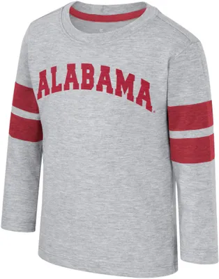 Colosseum Toddler Alabama Crimson Tide Heather Grey Dewey Long Sleeve T-Shirt