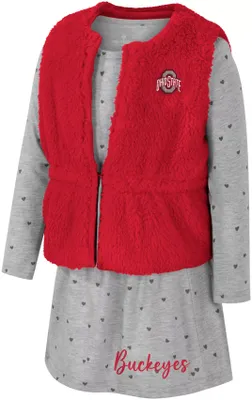 Colosseum Toddler Girls' Ohio State Buckeyes Vest and Dress Set