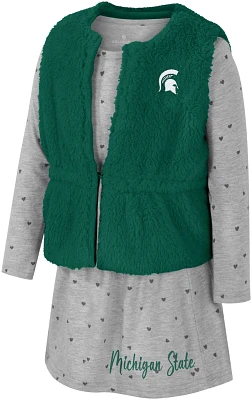 Colosseum Toddler Girls' Michigan State Spartans Vest and Dress Set