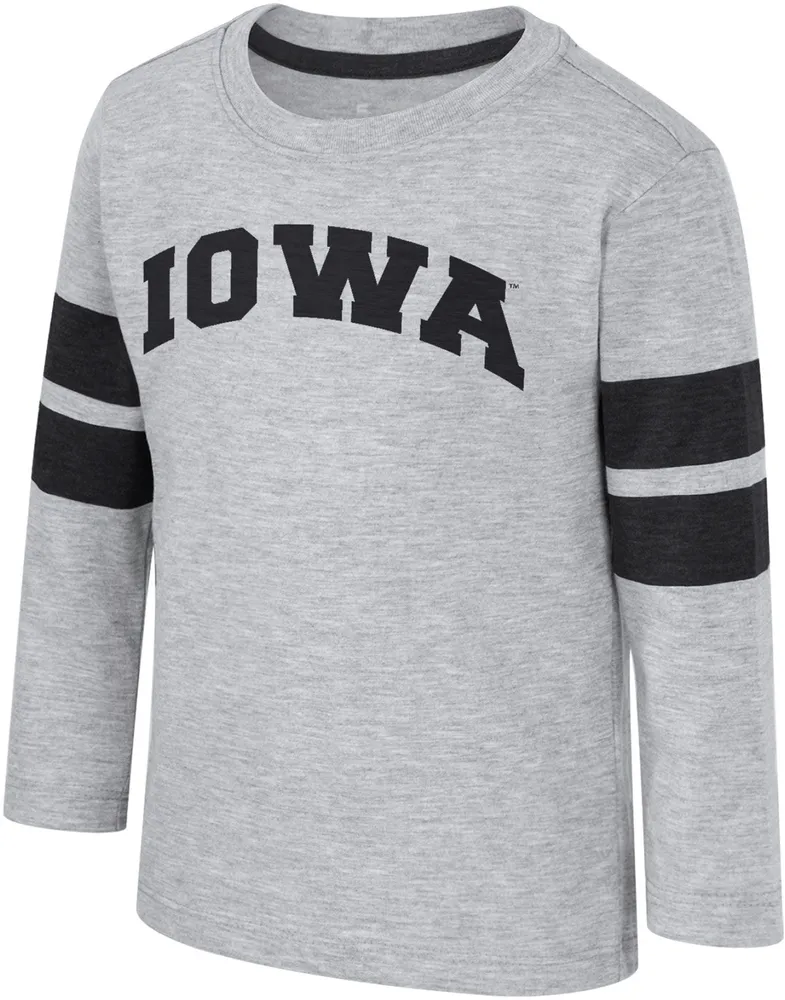 Colosseum Toddler Iowa Hawkeyes Heather Grey Dewey Long Sleeve T-Shirt