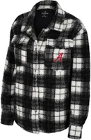 Colosseum Women's Alabama Crimson Tide Cream Hug Me Plaid Shacket