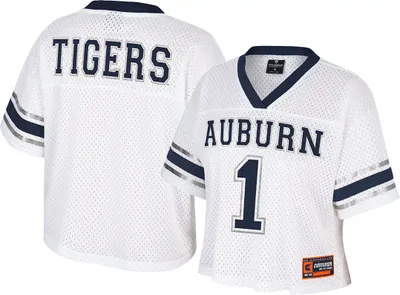 Colosseum Women's Auburn Tigers White Cropped Jersey