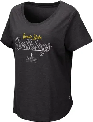 Colosseum Women's Bowie State Bulldogs Black T-Shirt