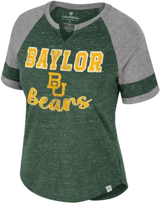 Colosseum Women's Baylor Bears Green V-Notch T-Shirt