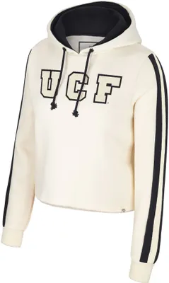 Colosseum Women's UCF Knights Cream Perfect Date Cropped Pullover Hoodie