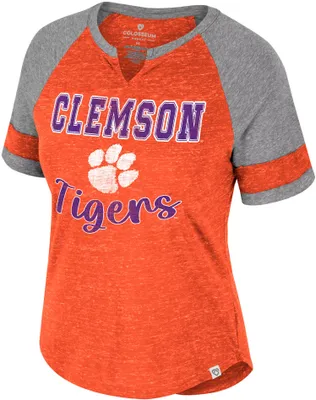 Colosseum Women's Clemson Tigers Orange V-Notch T-Shirt