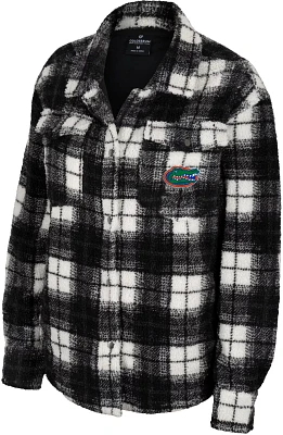 Colosseum Women's Florida Gators Cream Hug Me Plaid Shacket