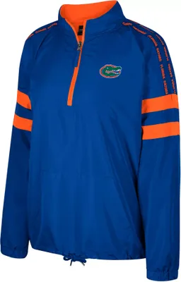 Colosseum Women's Florida Gators Blue Make a Statement 1/4 Zip Pullover