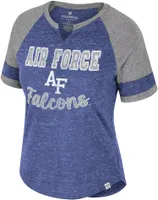 Colosseum Women's Air Force Falcons Blue V-Notch T-Shirt