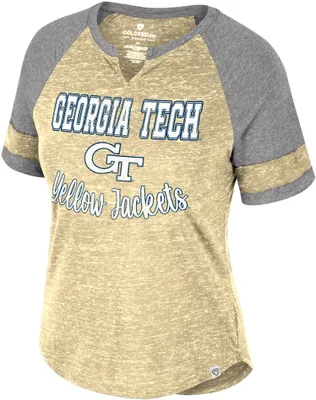 Colosseum Women's Georgia Tech Yellow Jackets Gold V-Notch T-Shirt