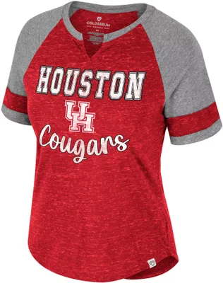 Colosseum Women's Houston Cougars Red V-Notch T-Shirt