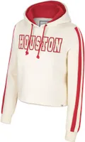 Colosseum Women's Houston Cougars Cream Perfect Date Cropped Pullover Hoodie