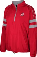 Colosseum Women's Ohio State Buckeyes Scarlet Make a Statement 1/4 Zip Pullover