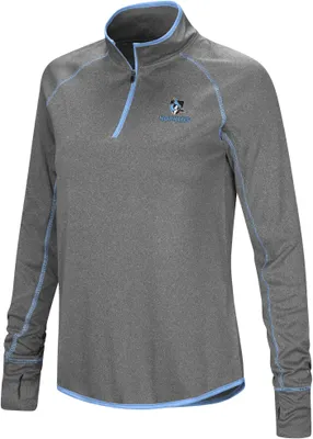 Colosseum Women's Johns Hopkins Blue Jays Grey Sting Ray 1/4 Zip Pullover