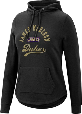 Colosseum Women's James Madison Dukes Black Pullover Hoodie